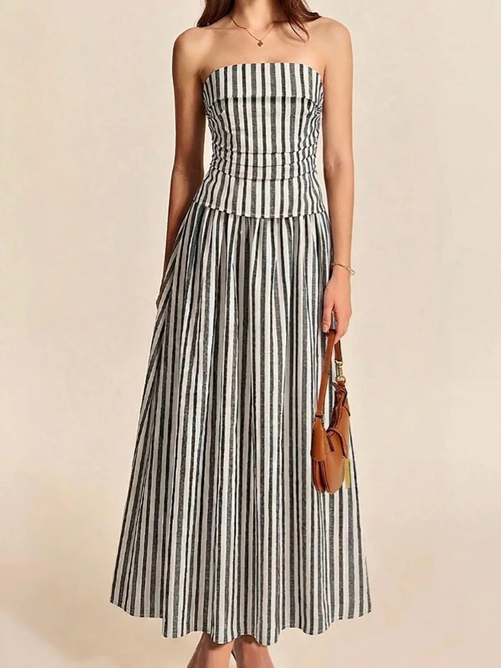 Linen Striped Dress